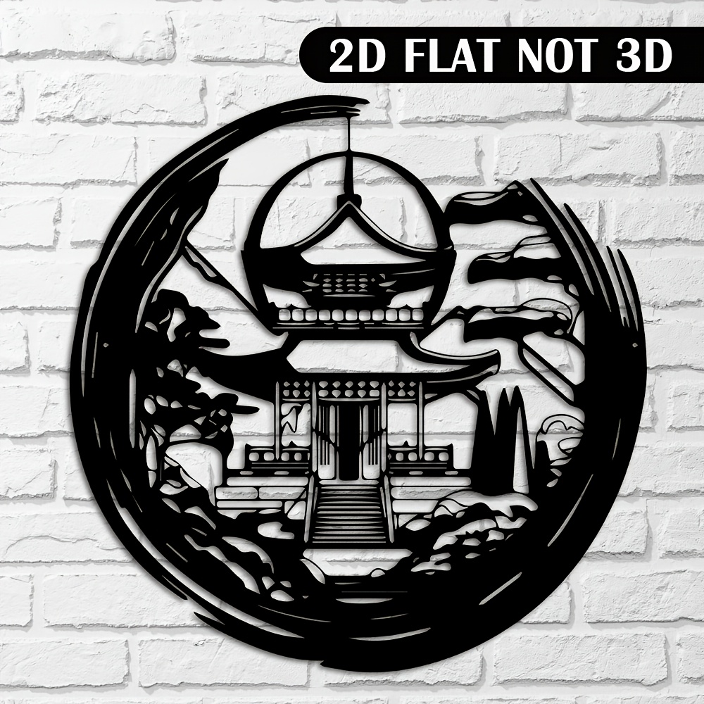 Office Lighting Decor - CIFBUY Oriental Landscape Metal Wall Art