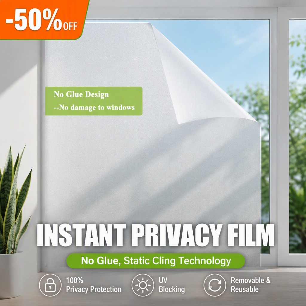 Office Lighting Decor - Thickened Frosted Privacy Window Film Self