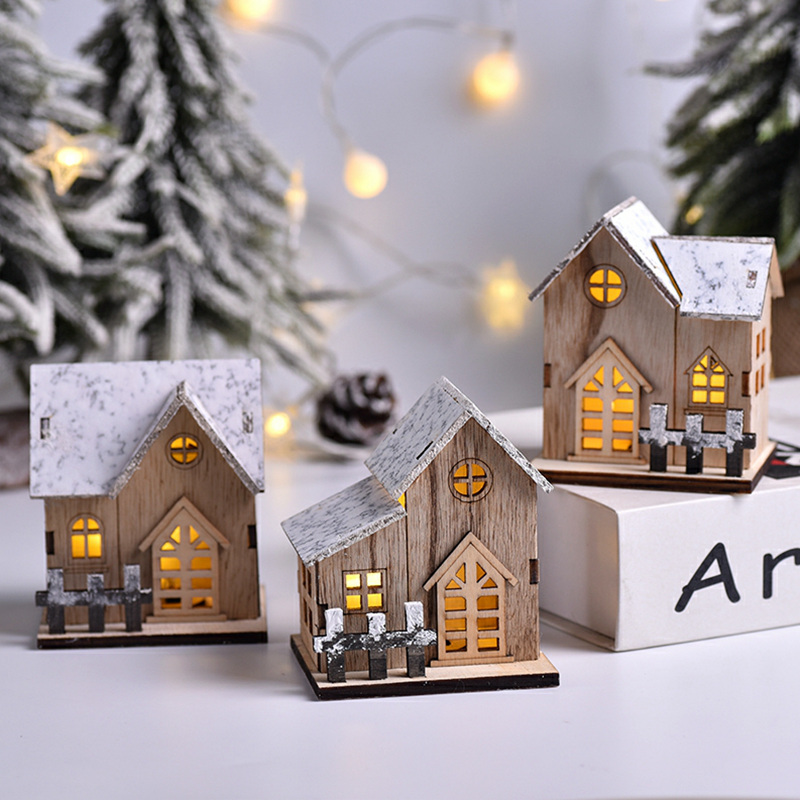 Home Decor Lighting Tree - Giáng Sinh LED Ngôi Nhà Gỗ