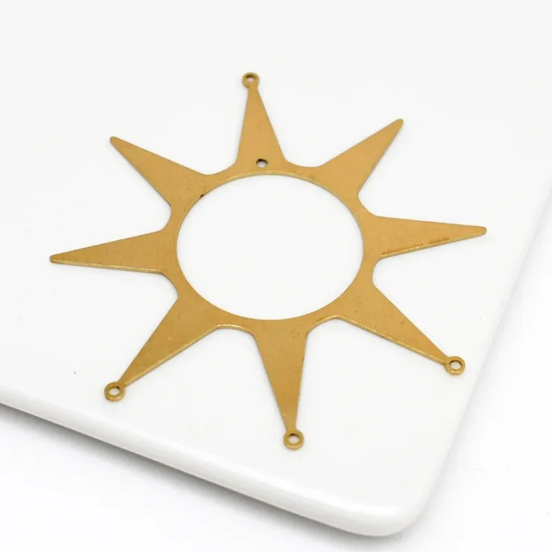 Pendant Lighting Christmas Decor - 2pcs Raw Brass Sun Pendant DIY