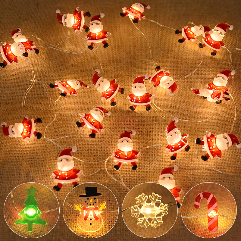 Home Decor Lighting Tree - 2M 20LED Ông Già Noel Bông
