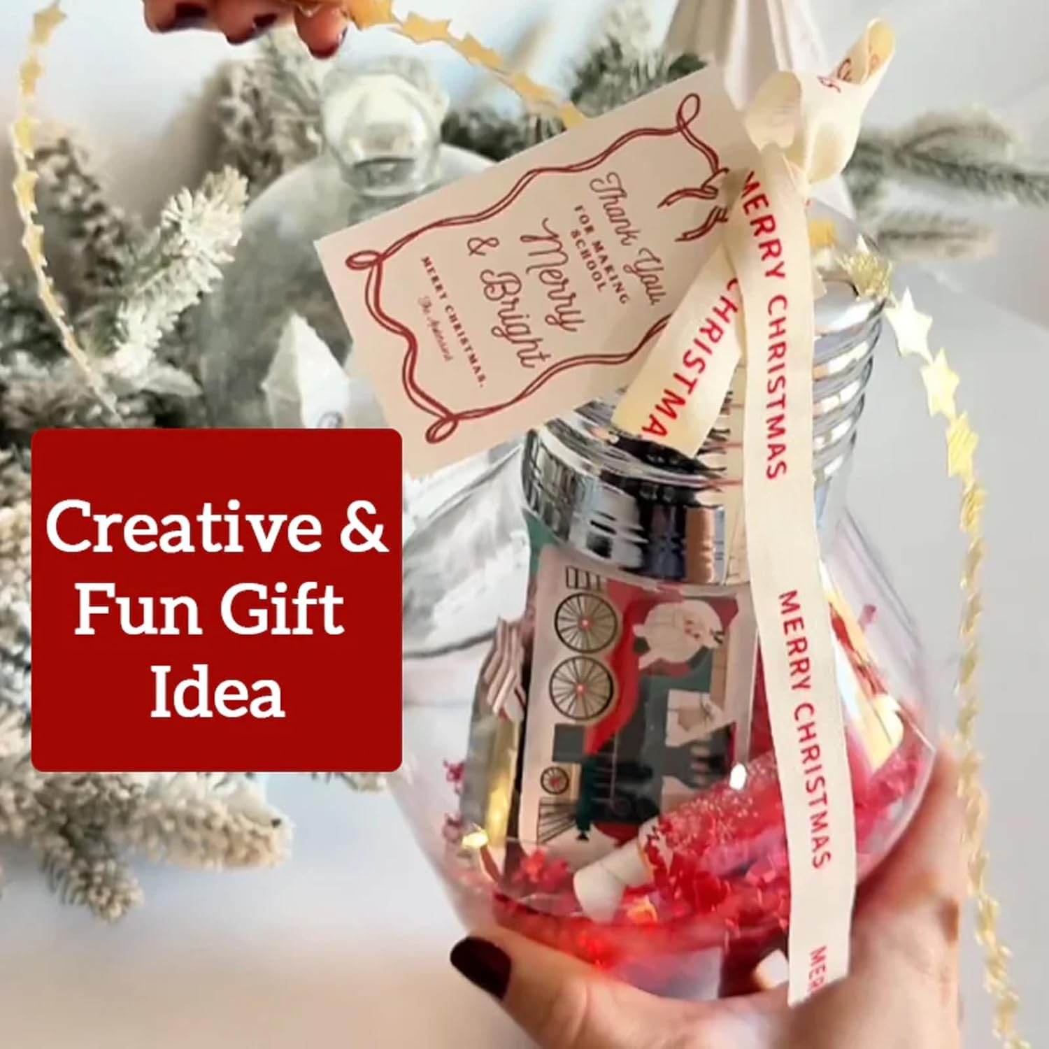 Christmas Bulb Gift Jar Christ - đánh giá và giá Home Decor Lighting Tree