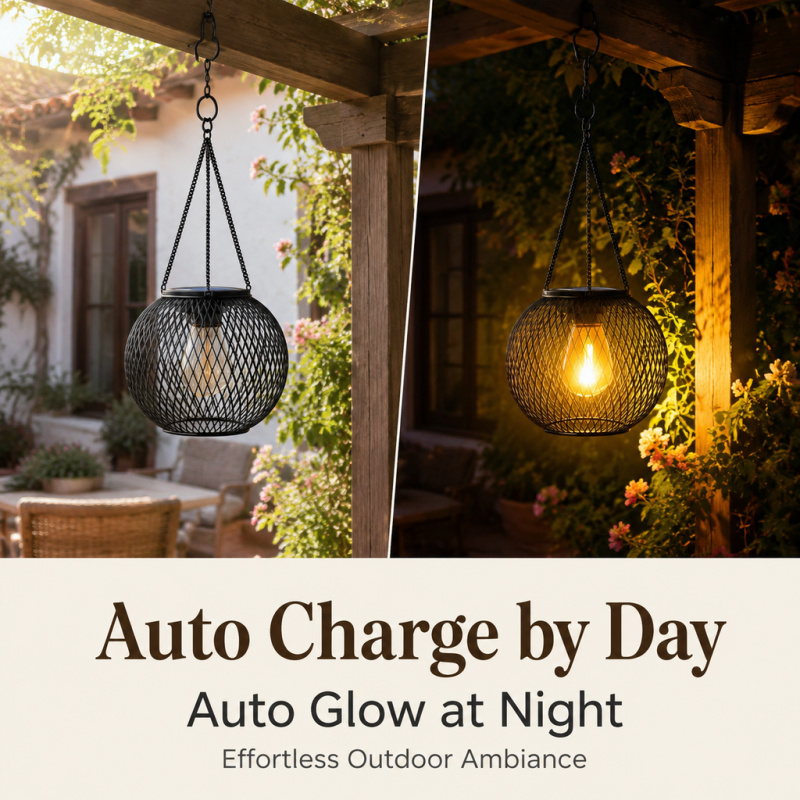 Solar Powered LED Hanging Floo - đánh giá và giá Lighting Design Decor