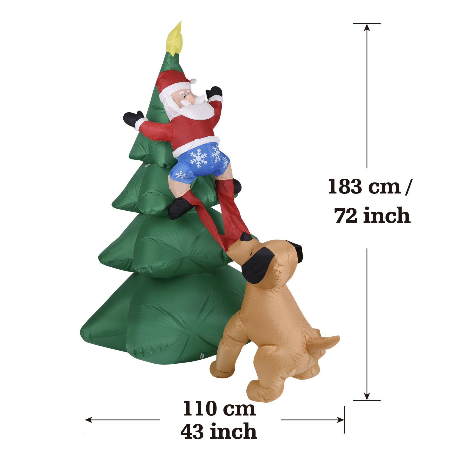 Christmas Inflatable Dog  w/Sa - đánh giá và giá Home Decor Lighting Tree