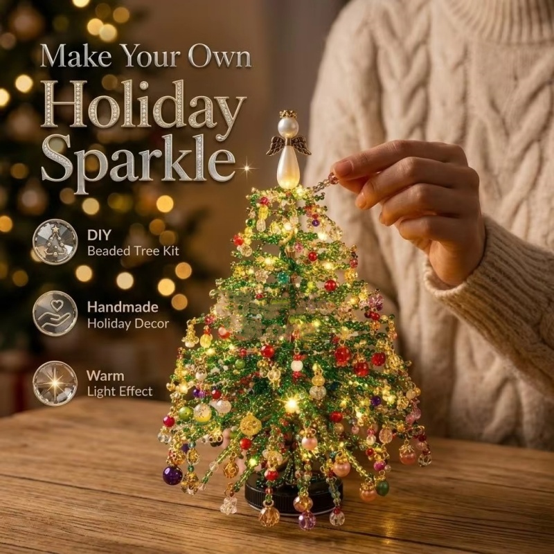 DIY Beaded Christmas Tree Kit  - đánh giá và giá Home Decor Lighting Tree