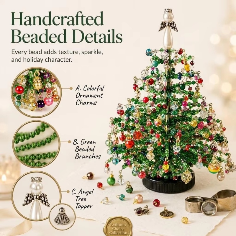 DIY Beaded Christmas Tree Kit  - đánh giá và giá Home Decor Lighting Tree