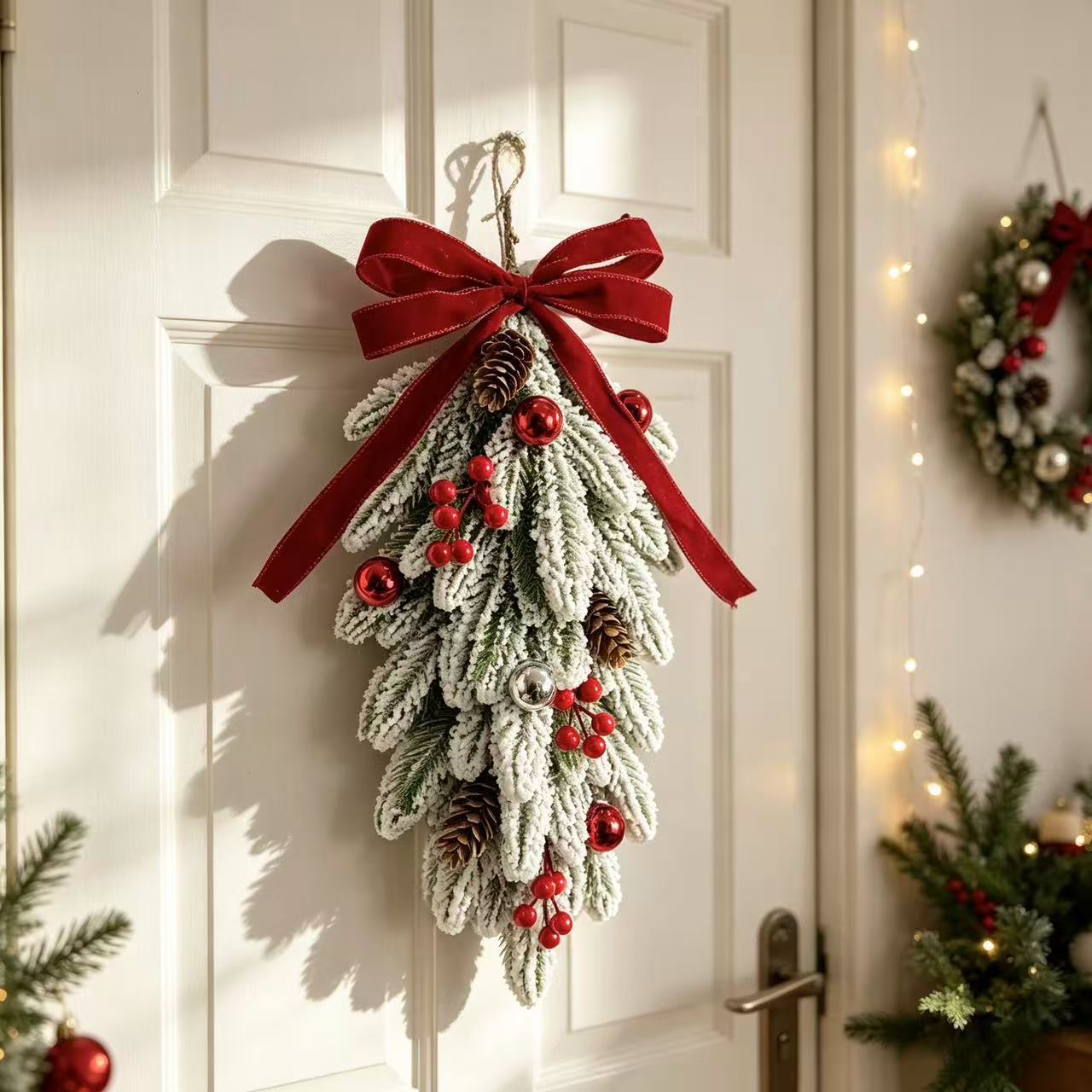 45CM Christmas Wreath Pendant  - đánh giá và giá Pendant Lighting Christmas Decor