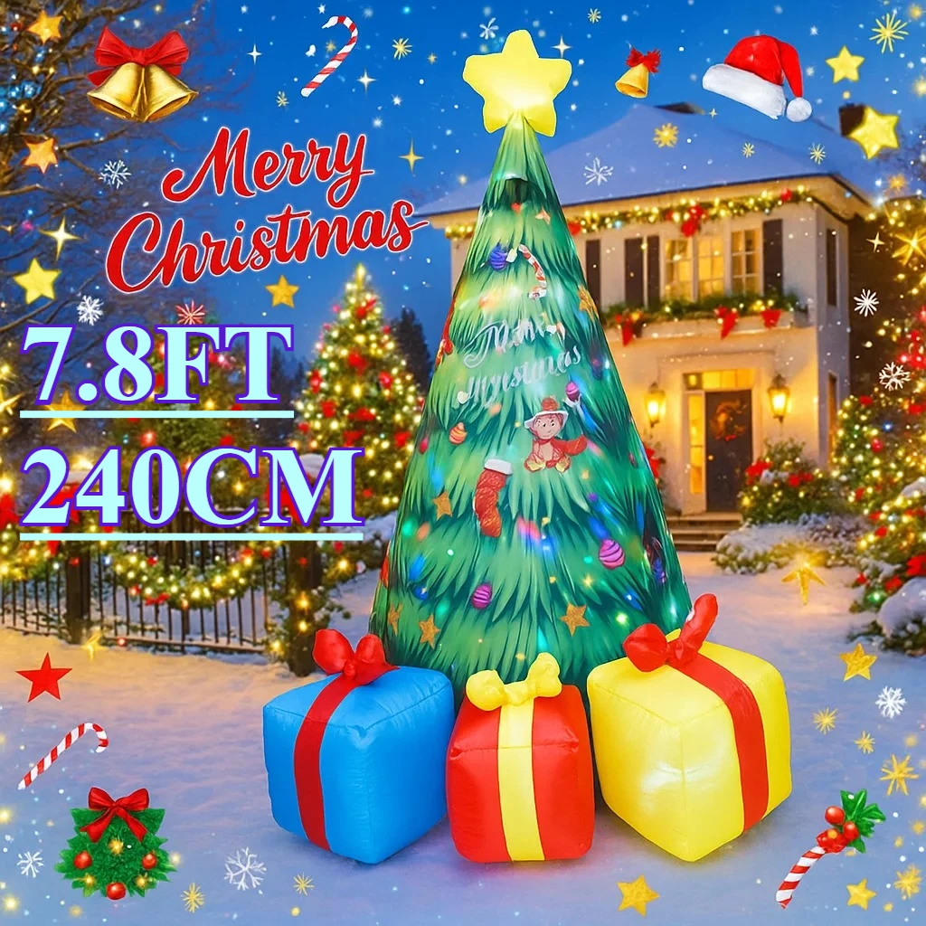 7.8FT Inflatable Christmas Tre - đánh giá và giá Home Decor Lighting Tree