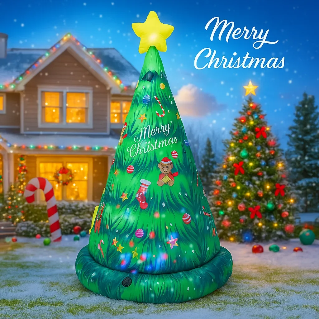 7.8FT Inflatable Christmas Tre - đánh giá và giá Home Decor Lighting Tree