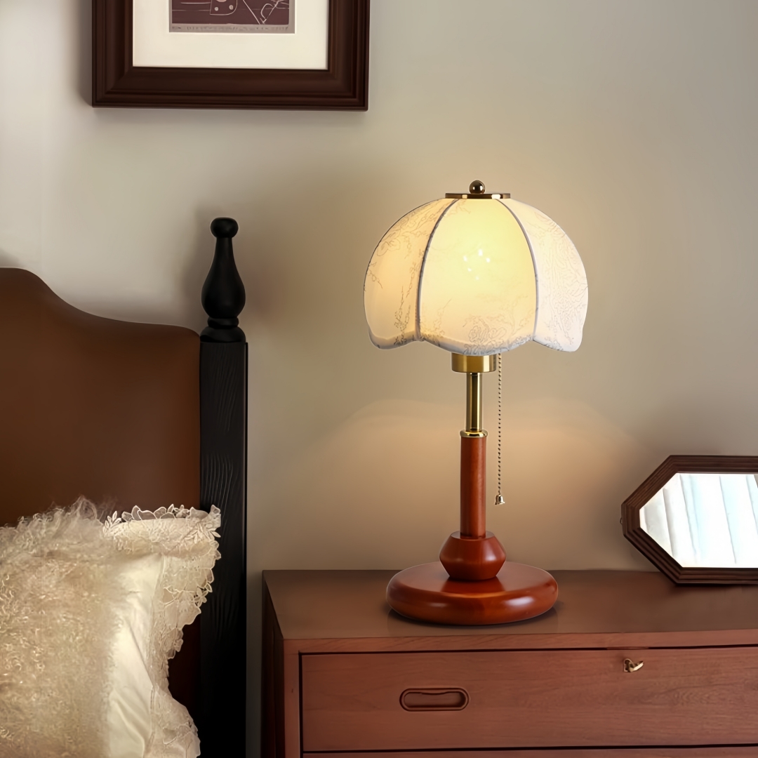 Vintage Scalloped Dome Table L - đánh giá và giá Lighting Decor For Bedroom