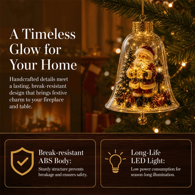 Warm Light LED Christmas Bell  - đánh giá và giá Pendant Lighting Christmas Decor