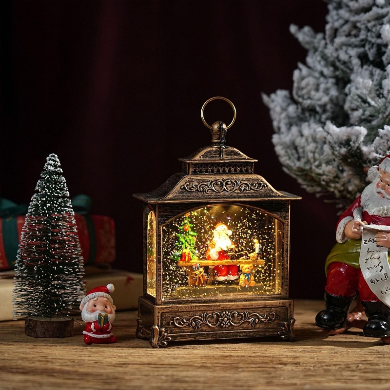 Snow Globe Music Box Christmas - đánh giá và giá Home Decor Lighting Tree