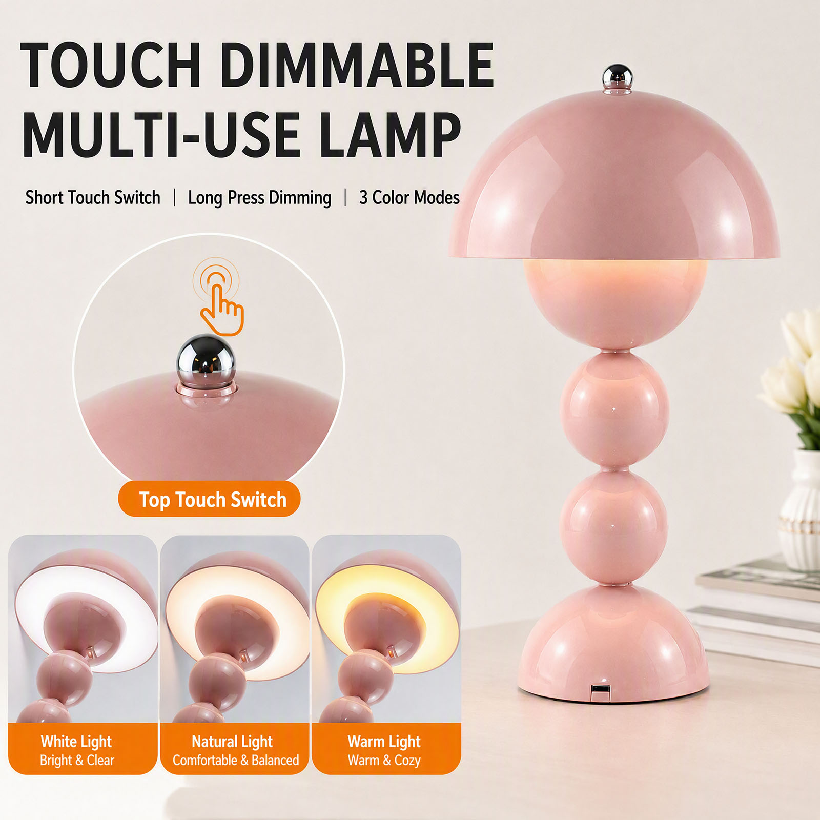USB Mushroom Bud LED Table Lam - đánh giá và giá Mushroom Table Lamp