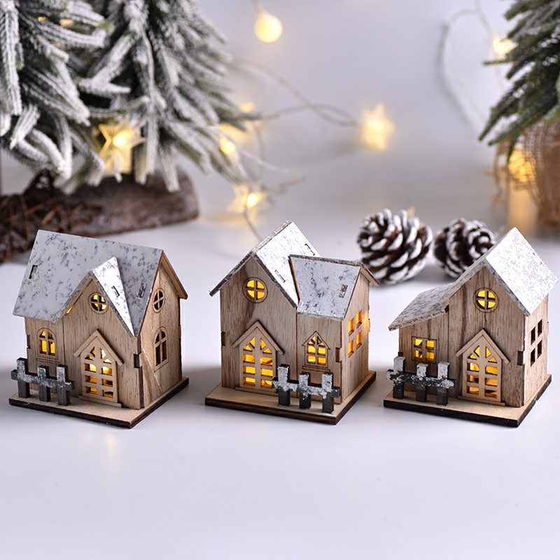 Giáng Sinh LED Ngôi Nhà Gỗ Dạ  - đánh giá và giá Home Decor Lighting Tree