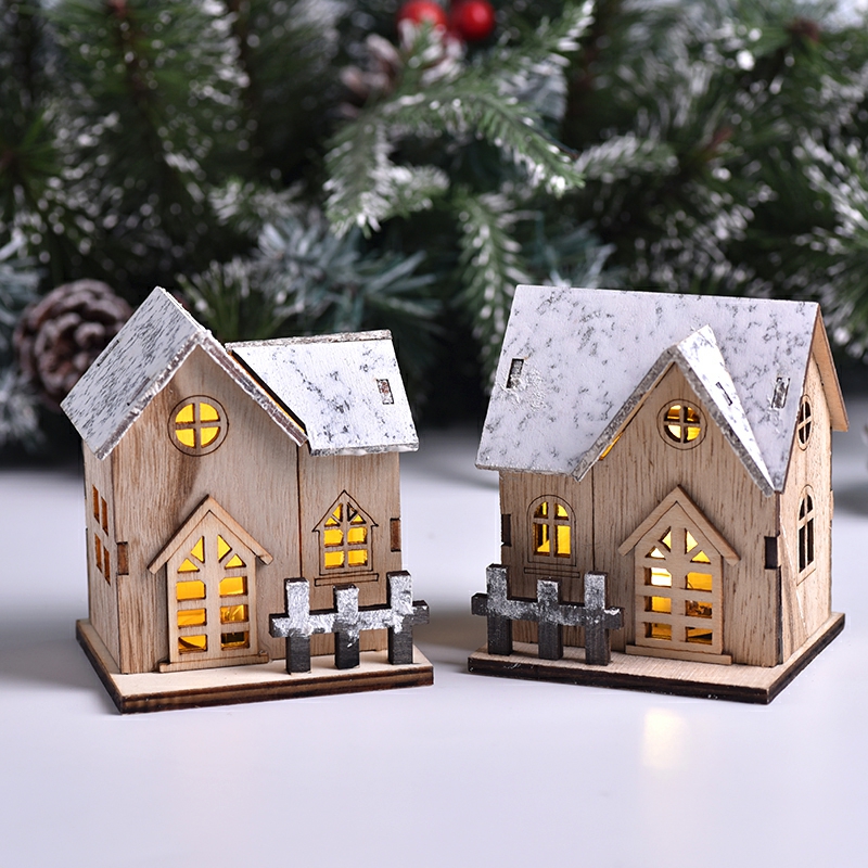 Giáng Sinh LED Ngôi Nhà Gỗ Dạ  - đánh giá và giá Home Decor Lighting Tree