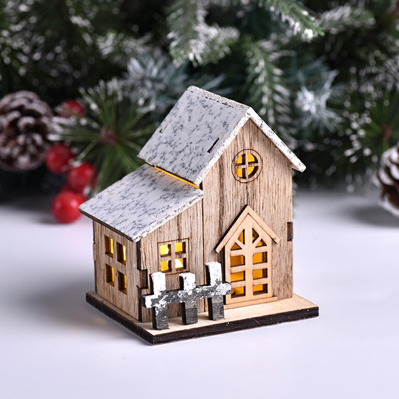 Giáng Sinh LED Ngôi Nhà Gỗ Dạ  - đánh giá và giá Home Decor Lighting Tree