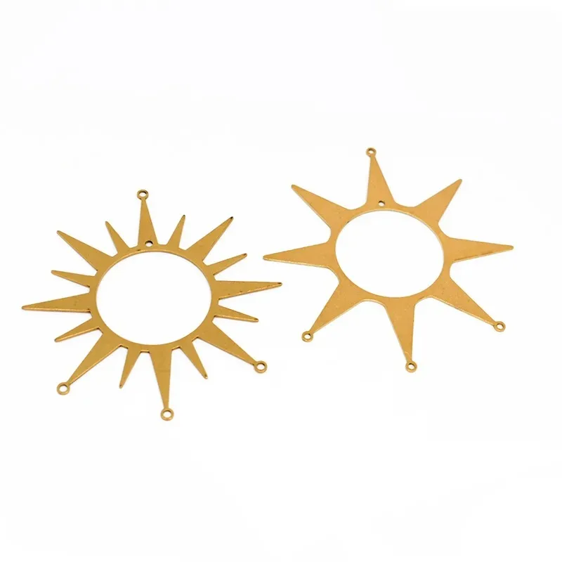 2pcs Raw Brass Sun Pendant DIY - đánh giá và giá Pendant Lighting Christmas Decor