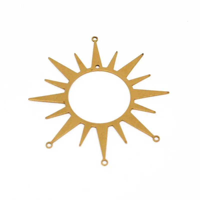 2pcs Raw Brass Sun Pendant DIY - đánh giá và giá Pendant Lighting Christmas Decor