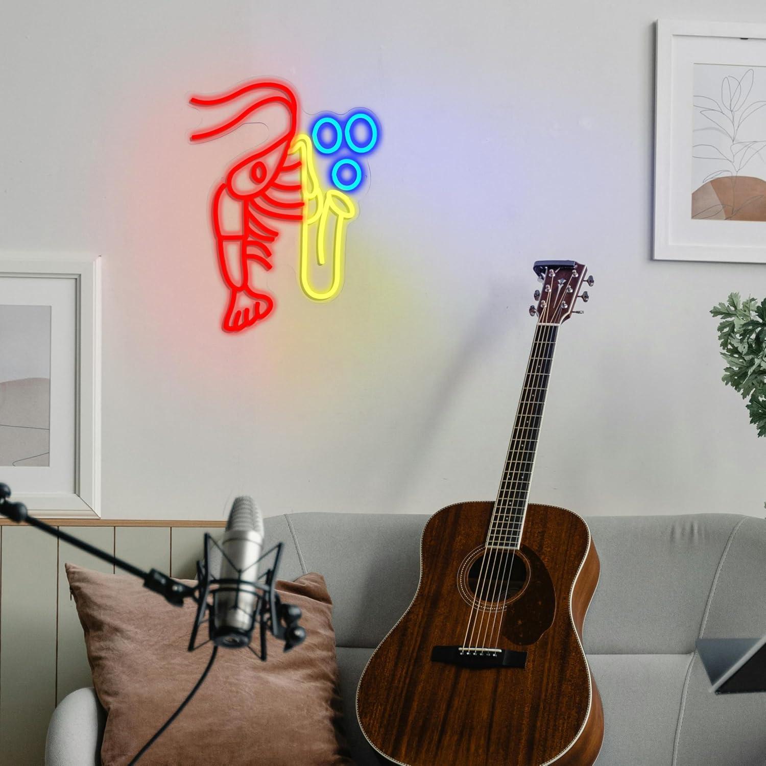 Lobster Saxophone Neon Sign Ja - đánh giá và giá Office Lighting Decor