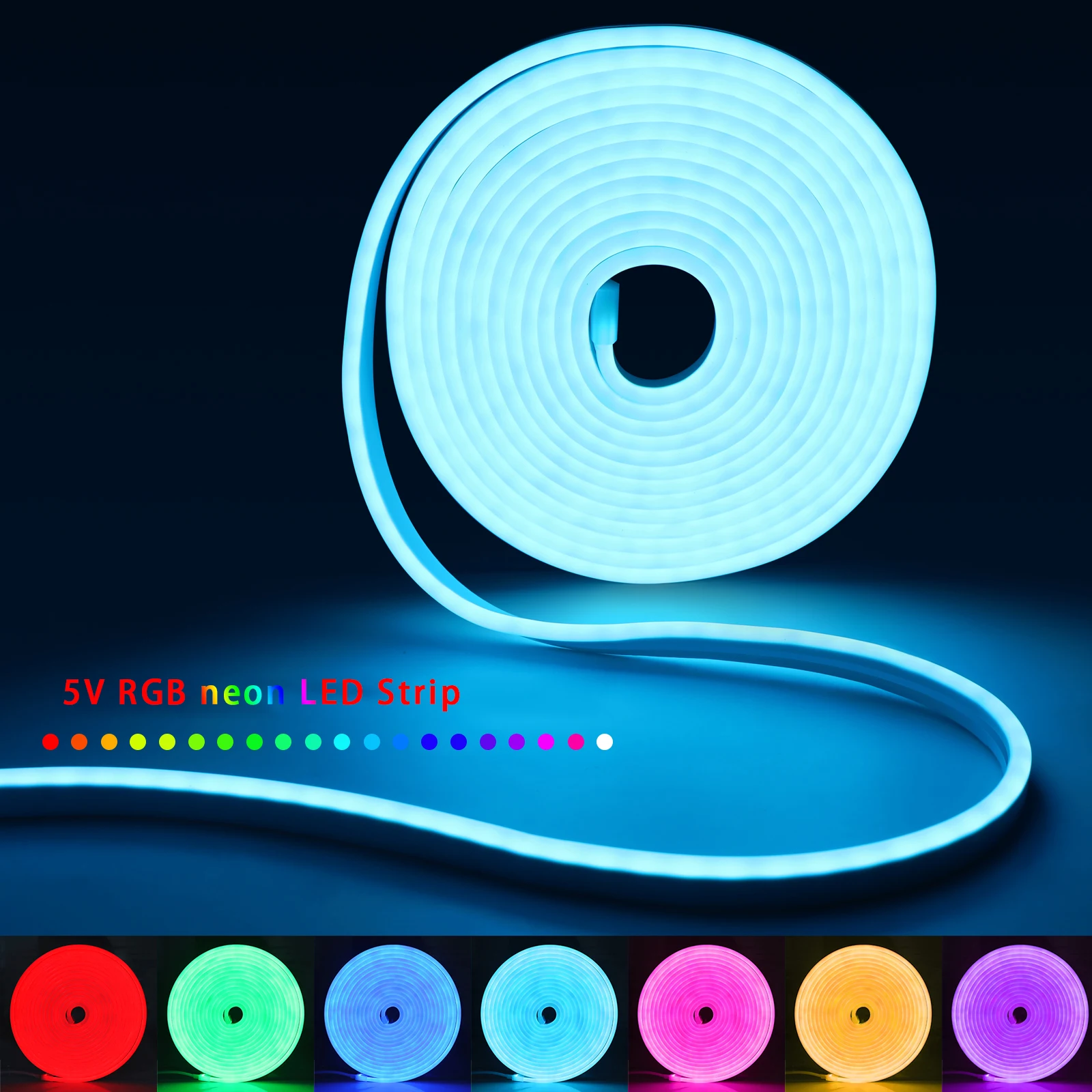 1-5m RGB LED Neon Strip Light  - đánh giá và giá Lighting Design Decor