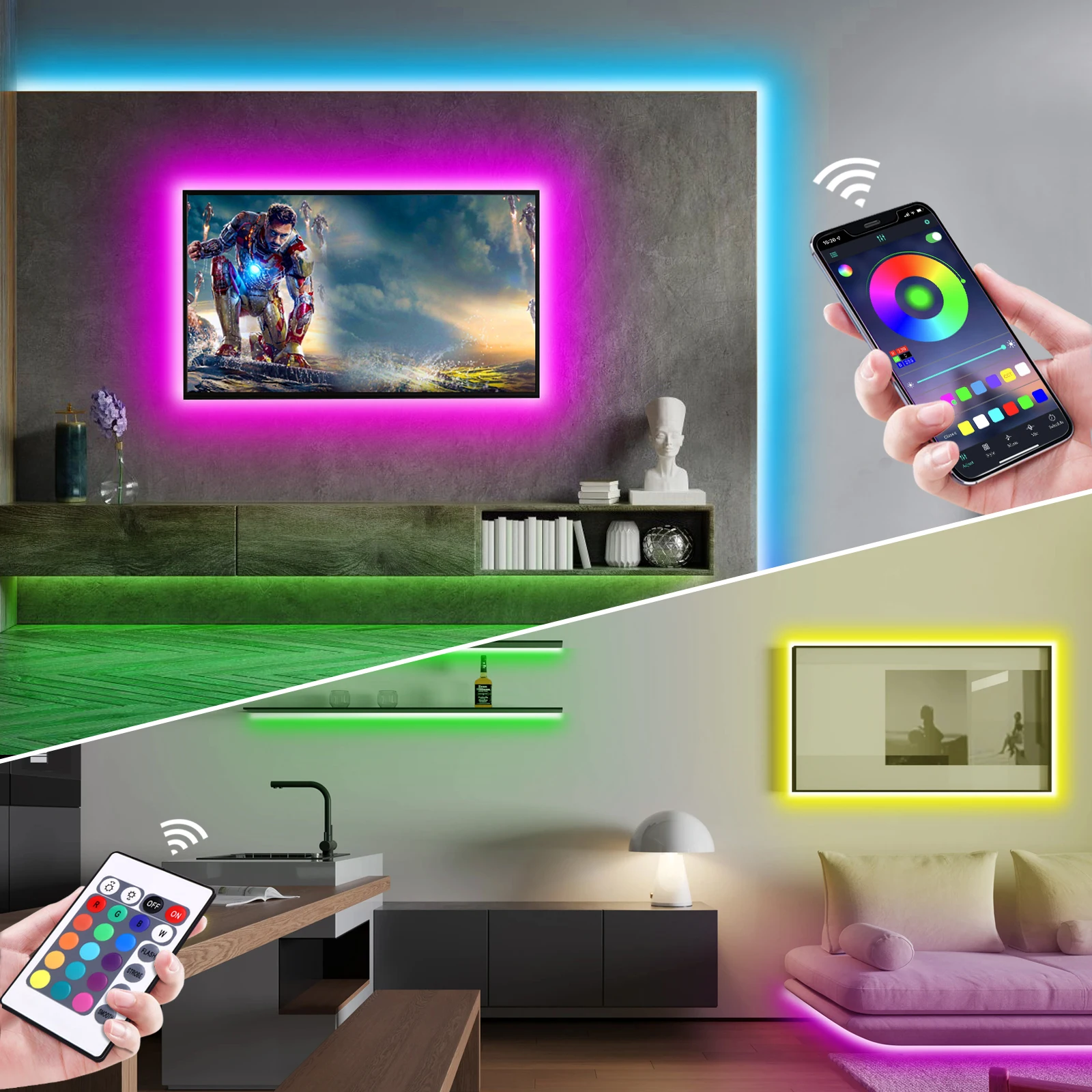 1-5m RGB LED Neon Strip Light  - đánh giá và giá Lighting Design Decor